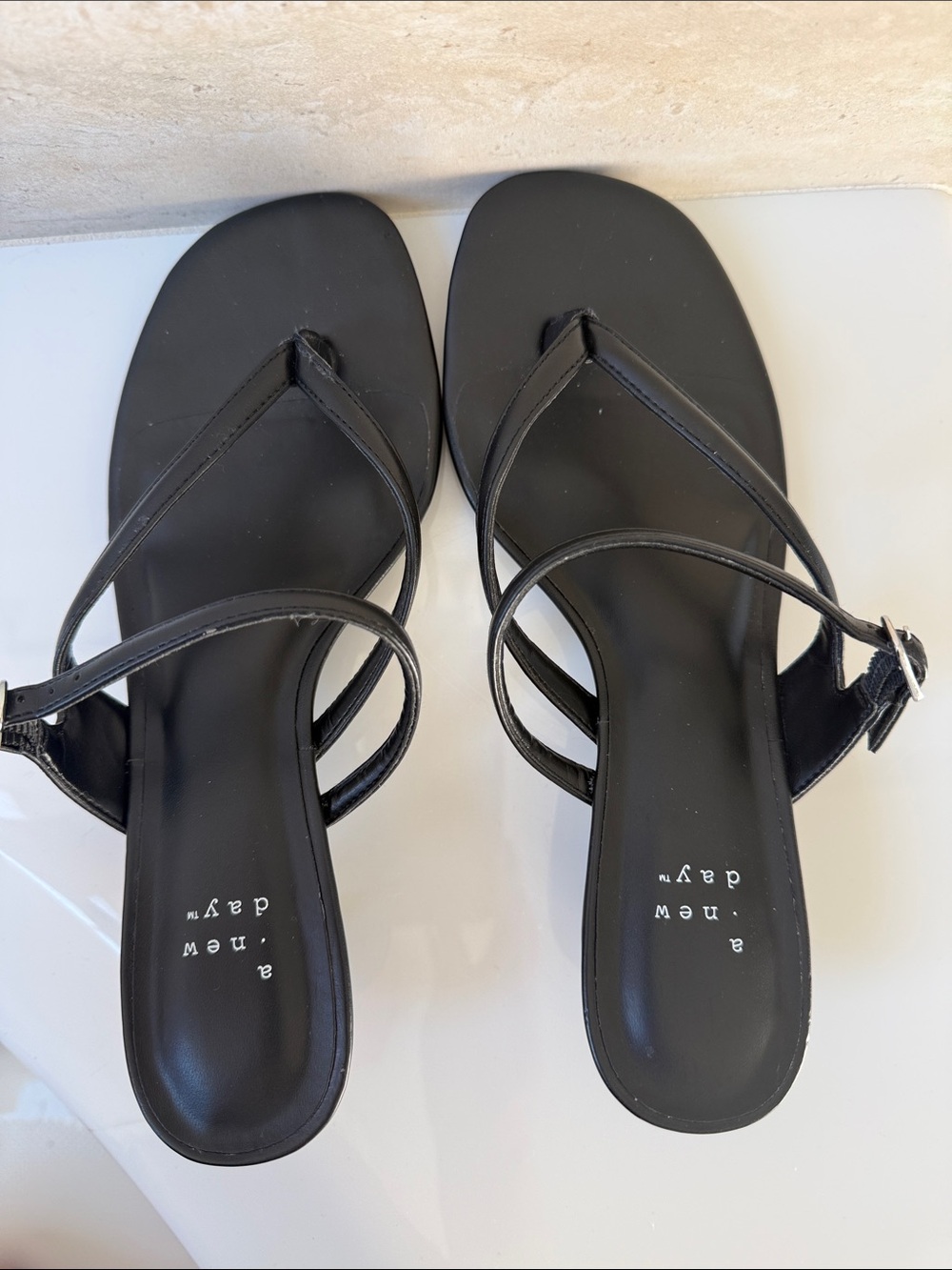a new day Black Strappy Mid-Kitten Heel Sandals - Picture 2 of 4